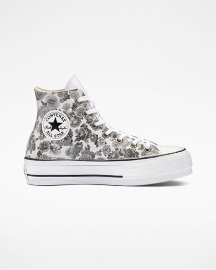 Pantofi Platforma Dama Converse Chuck Taylor All Star Lift LTD Floral Inalti Flori | RO IOWFE371